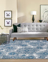 Riviera Elegance Collection Area Rug -  Monaco (Blue) Square Blue  lifestyle 3