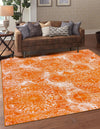 Riviera Elegance Collection Area Rug -  Monaco (Orange) Square Orange  lifestyle 0