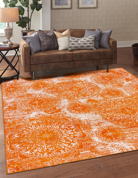 Riviera Elegance Collection Area Rug -  Monaco (Orange)