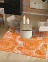 Riviera Elegance Collection Area Rug -  Monaco (Orange) Square Orange  lifestyle 6