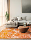 Riviera Elegance Collection Area Rug -  Monaco (Orange) Square Orange  lifestyle 8