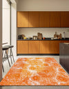 Riviera Elegance Collection Area Rug -  Monaco (Orange) Square Orange  lifestyle 15