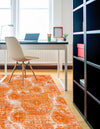 Riviera Elegance Collection Area Rug -  Monaco (Orange) Square Orange  lifestyle 17