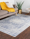 Oxfordshire Elegance Collection Area Rug - Abingdon Rectangle Navy Blue  lifestyle 6