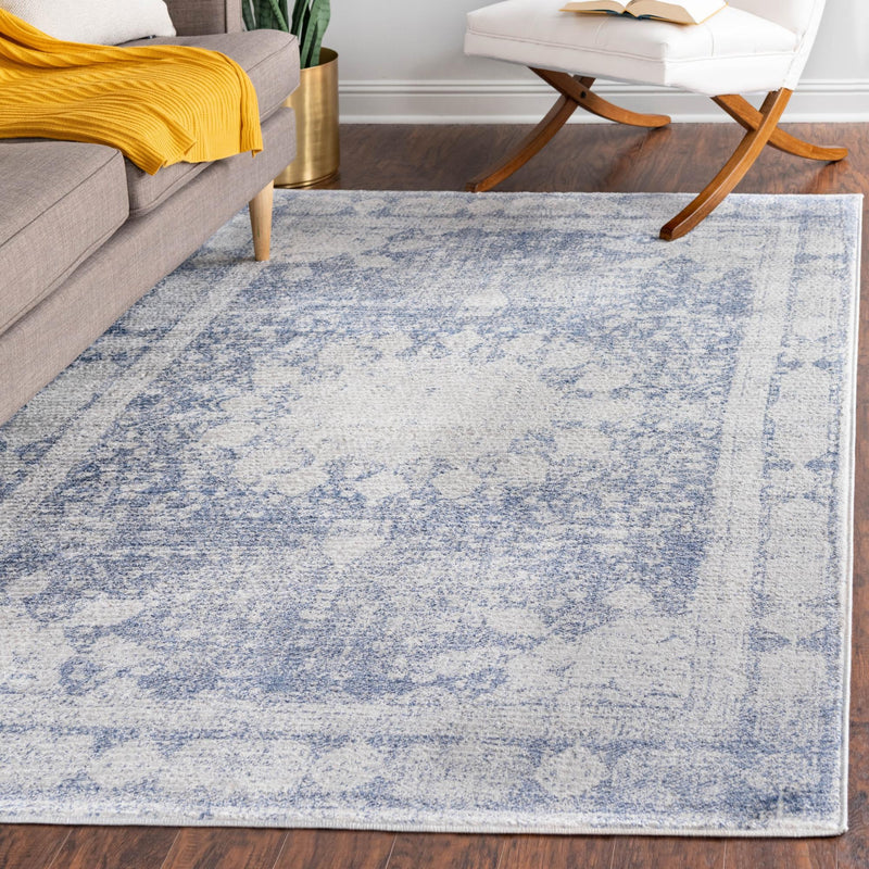 Oxfordshire Elegance Collection Area Rug - Abingdon Rectangle Navy Blue  lifestyle 34