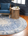 Oxfordshire Elegance Collection Area Rug - Abingdon Round Navy Blue  lifestyle 39