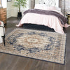 Coastal Manor Collection Area Rug -  Pelican Square Dark Blue  lifestyle 133