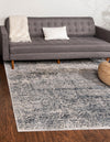 Coastal Manor Collection Area Rug -  Marina Square Blue Gray  lifestyle 38