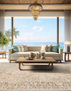 Coastal Manor Collection Area Rug -  Marina Square Beige  lifestyle 41