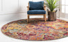 Sierra Collection Area Rug -  Catalina Round Multi  lifestyle 22