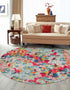 Chromatic Oasis Collection Area Rug -  Lagoon