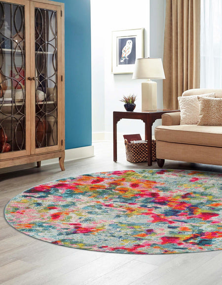 Chromatic Oasis Collection Area Rug -  Lagoon