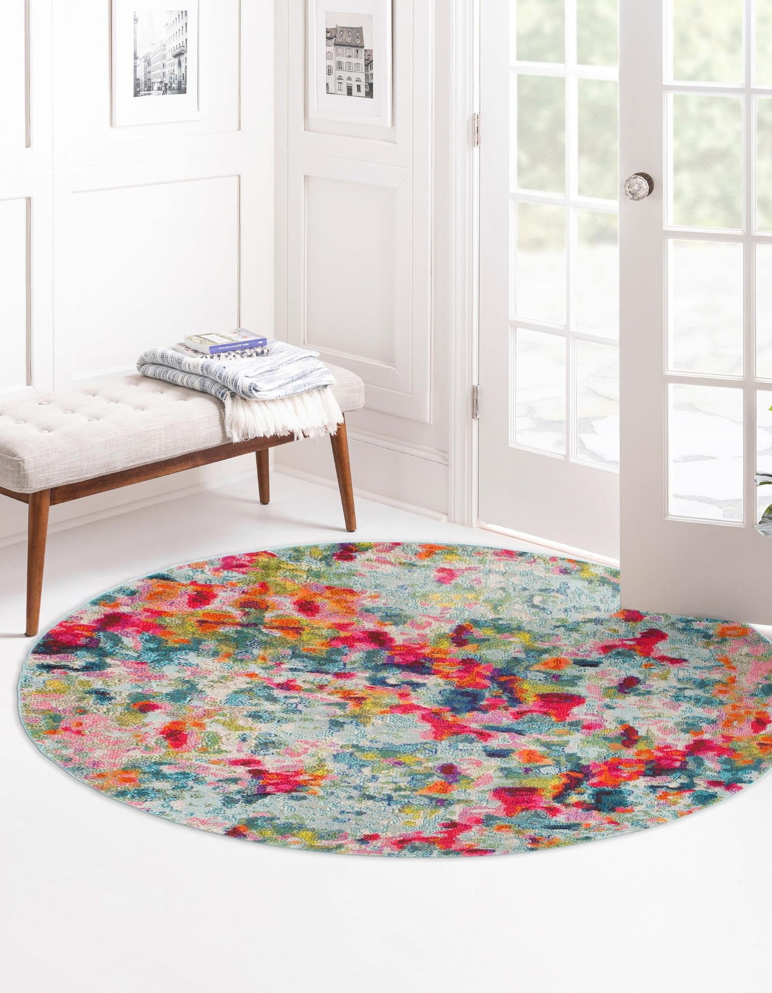 Chromatic Oasis Collection Area Rug -  Lagoon