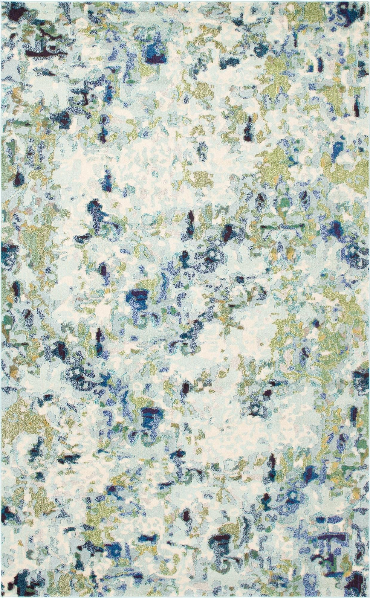 Chromatic Oasis Collection Area Rug -  Lagoon