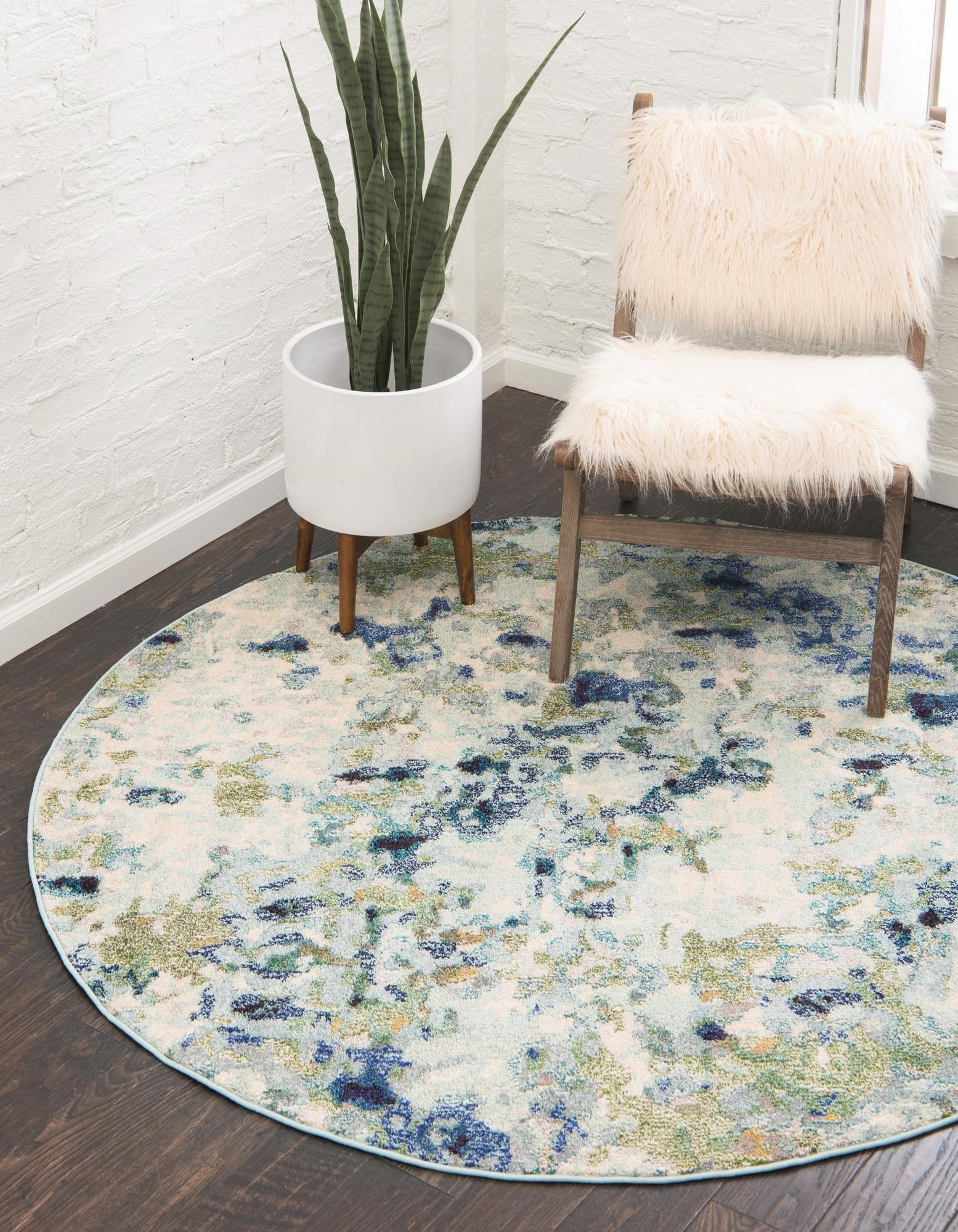 Chromatic Oasis Collection Area Rug -  Lagoon