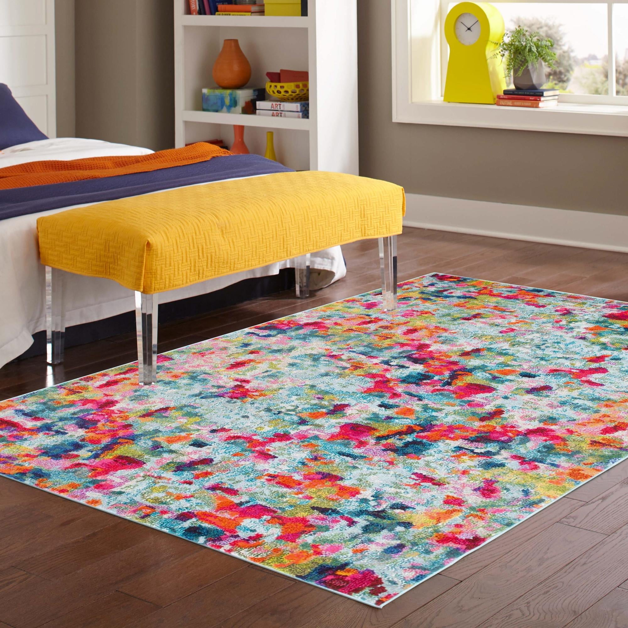 Chromatic Oasis Collection Area Rug -  Lagoon