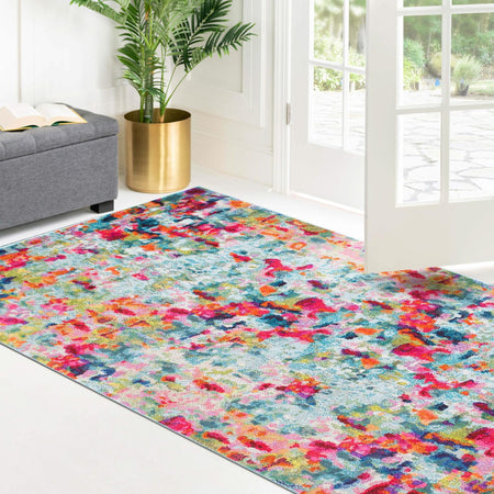 Chromatic Oasis Collection Area Rug -  Lagoon