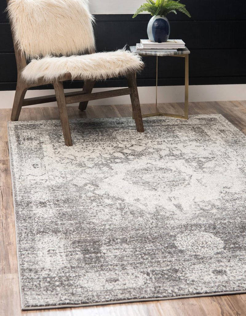 Amalfi Coast Woven Collection Area Rug -  Ravello Rectangle Gray  lifestyle 5