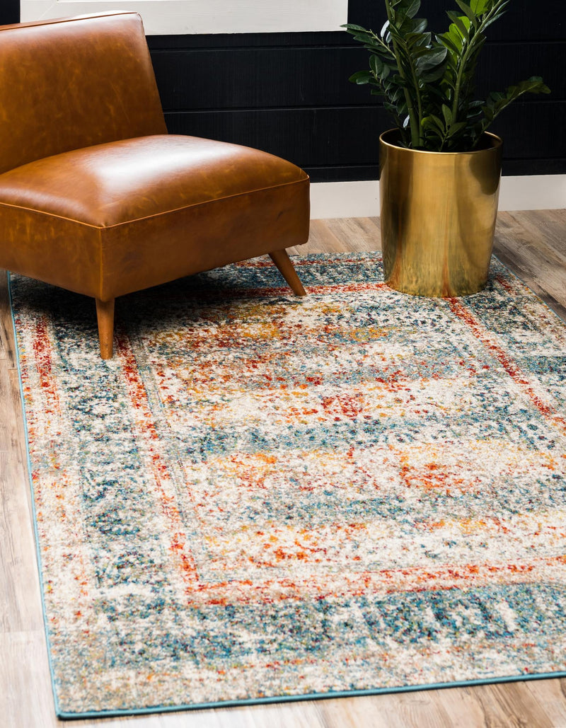 Amalfi Coast Woven Collection Area Rug -  Minori Rectangle Blue  lifestyle 2