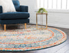 Amalfi Coast Woven Collection Area Rug -  Minori Round Blue  lifestyle 18