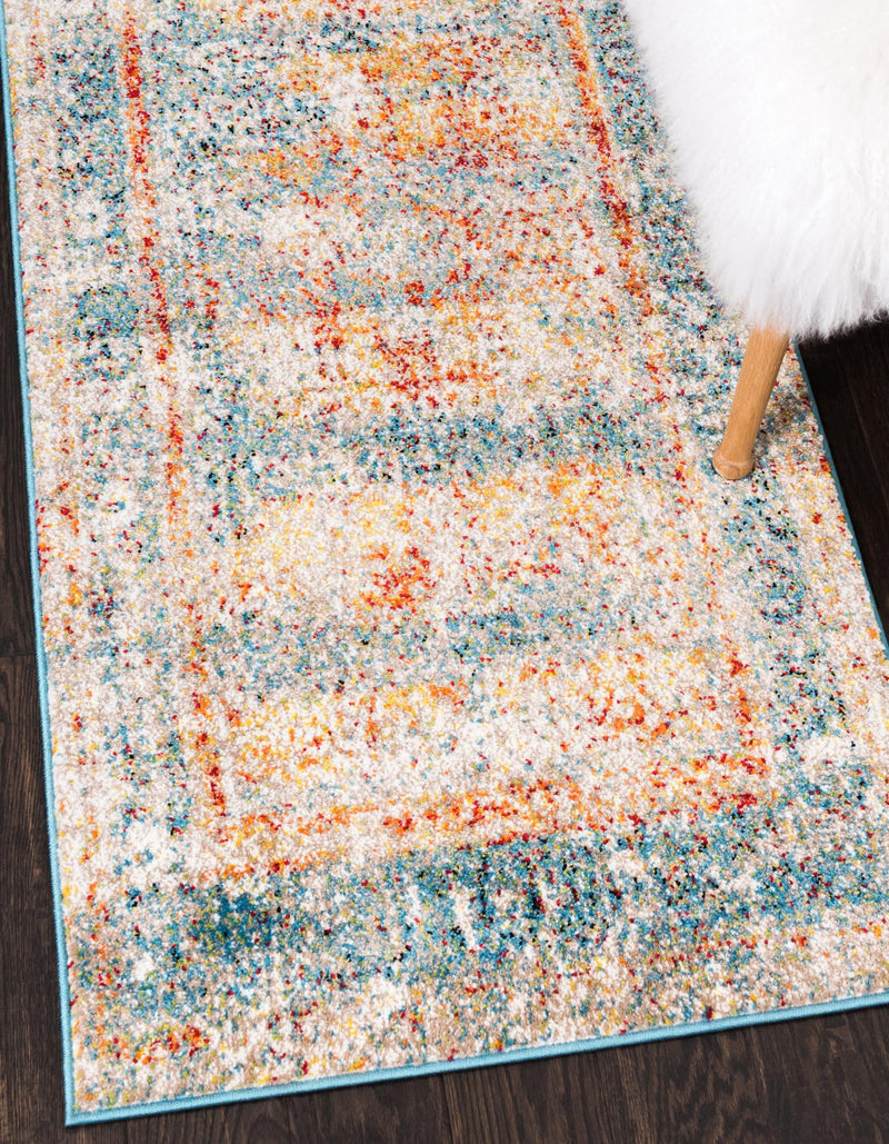 Amalfi Coast Woven Collection Area Rug -  Minori Runner Blue  lifestyle 14