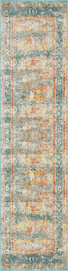 Amalfi Coast Woven Collection Area Rug -  Minori Runner Blue  lifestyle 3