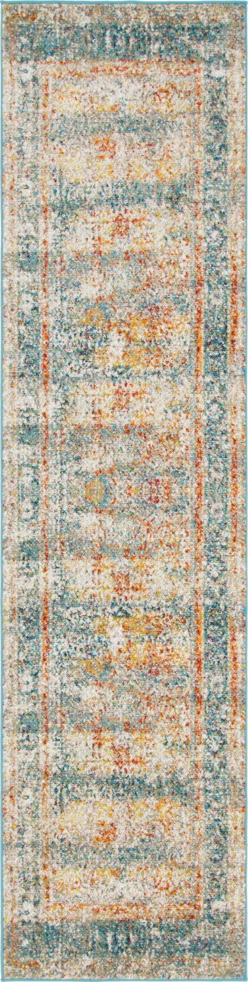 Amalfi Coast Woven Collection Area Rug -  Minori Runner Blue  lifestyle 3