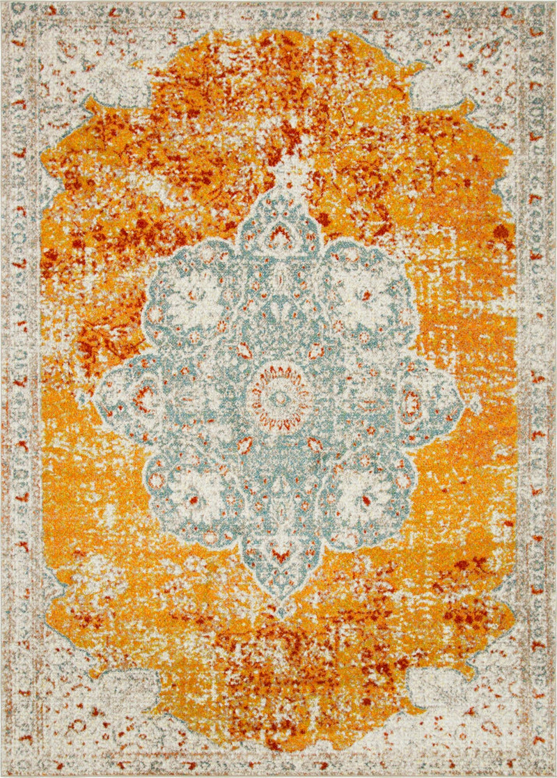 Amalfi Coast Woven Collection Area Rug -  Praiano Rectangle Orange Main