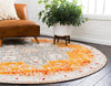 Amalfi Coast Woven Collection Area Rug -  Praiano Round Orange  lifestyle 18