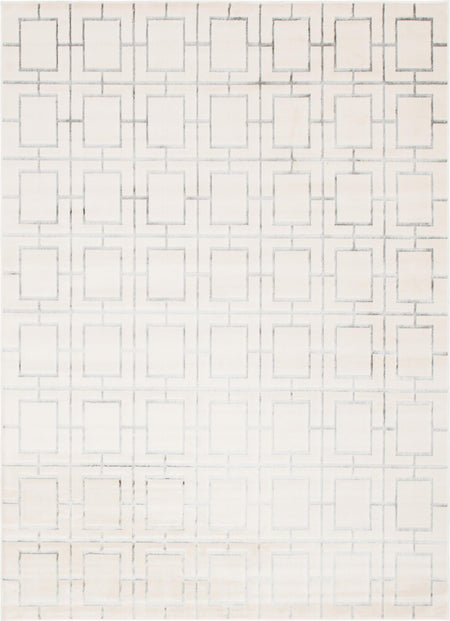 Hollywood Luxe Collection Area Rug -  Beverly (White Silver)