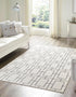 Hollywood Luxe Collection Area Rug -  Beverly (White Silver)