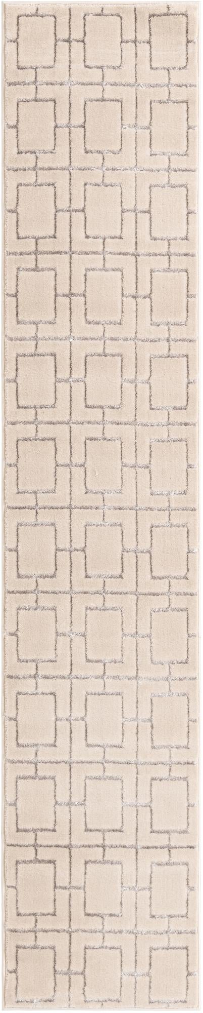 Hollywood Luxe Collection Area Rug -  Beverly (White Silver)