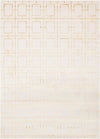 Hollywood Luxe Collection Area Rug -  Beverly (White Gold) Rectangle White Gold Main