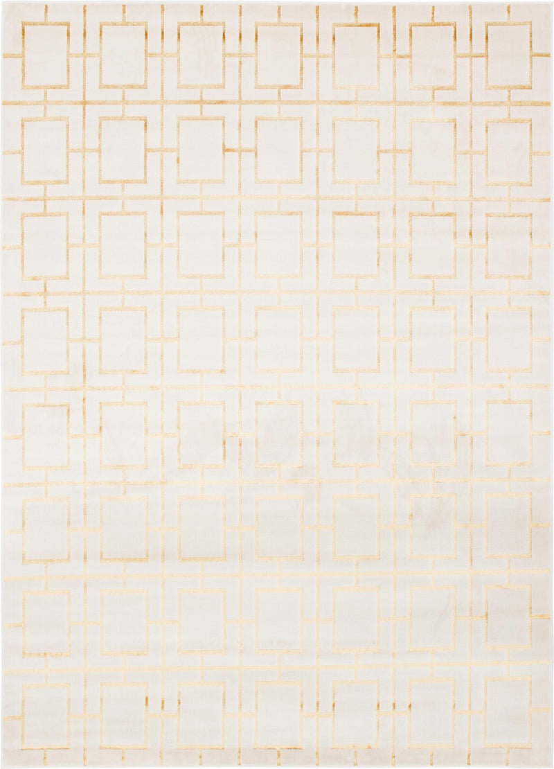 Hollywood Luxe Collection Area Rug -  Beverly (White Gold) Rectangle White Gold Main