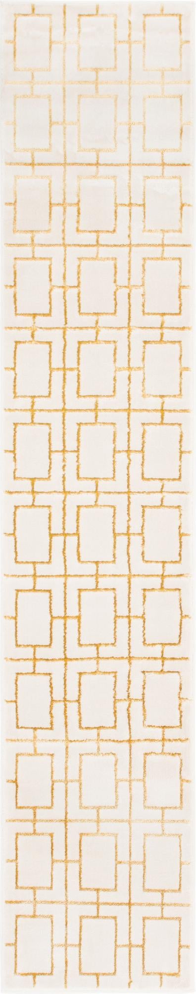 Hollywood Luxe Collection Area Rug -  Beverly (White Gold) Runner White Gold  lifestyle 14