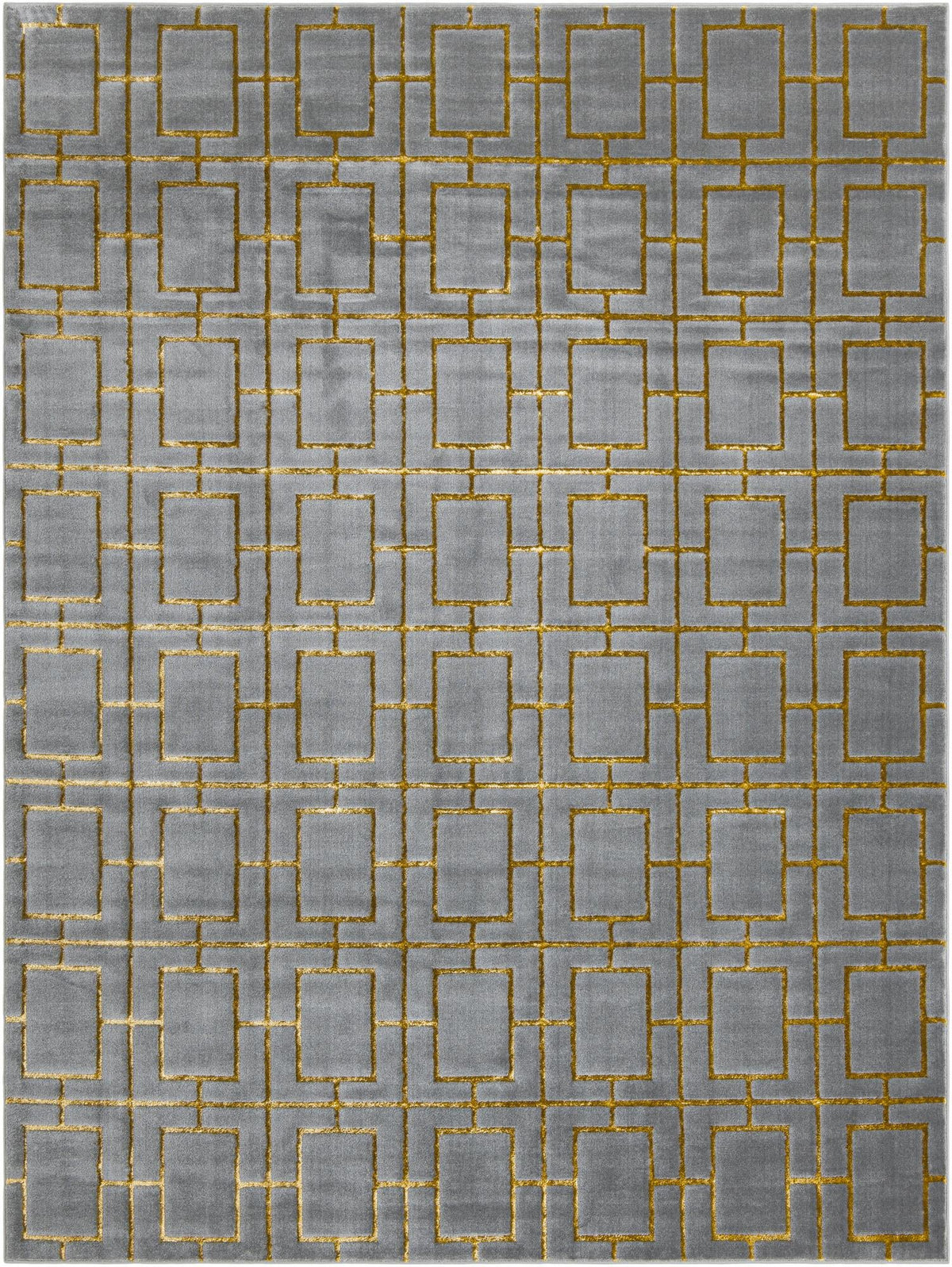 Hollywood Luxe Collection Area Rug -  Beverly (Gray Gold) Rectangle Gray Gold Main