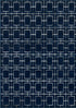 Hollywood Luxe Collection Area Rug -  Beverly (Navy Blue Silver)