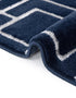 Hollywood Luxe Collection Area Rug -  Beverly (Navy Blue Silver)