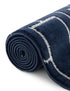 Hollywood Luxe Collection Area Rug -  Beverly (Navy Blue Silver)