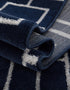 Hollywood Luxe Collection Area Rug -  Beverly (Navy Blue Silver)