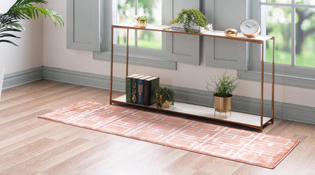 Hollywood Luxe Collection Area Rug -  Beverly (Coral Silver)