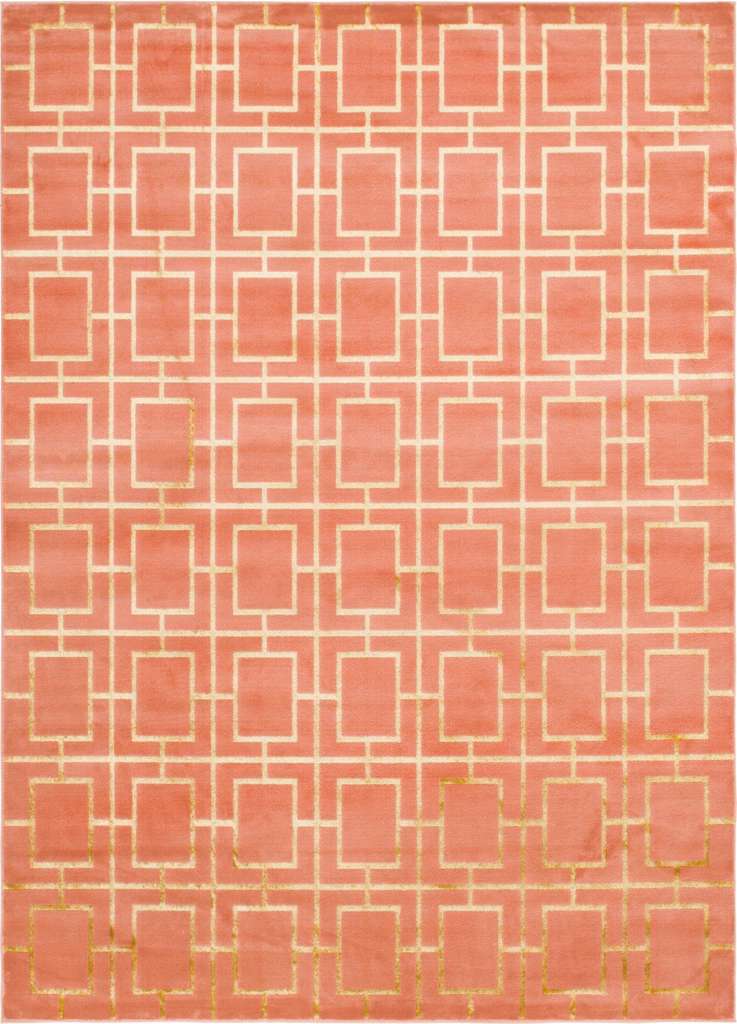 Hollywood Luxe Collection Area Rug -  Beverly (Coral Gold)