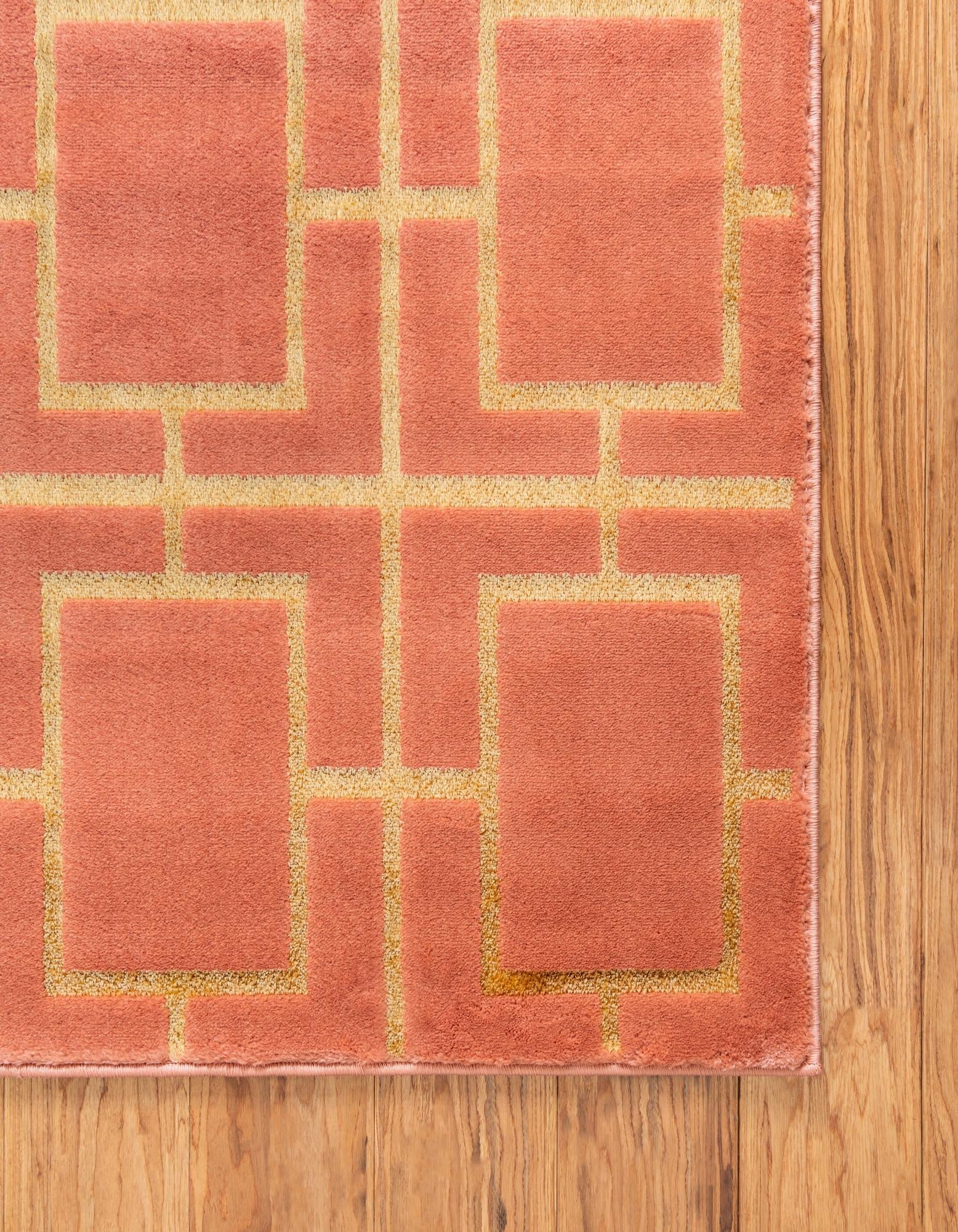 Hollywood Luxe Collection Area Rug -  Beverly (Coral Gold)