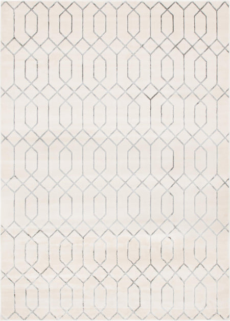 Hollywood Luxe Collection Area Rug - Sunset (White Silver)