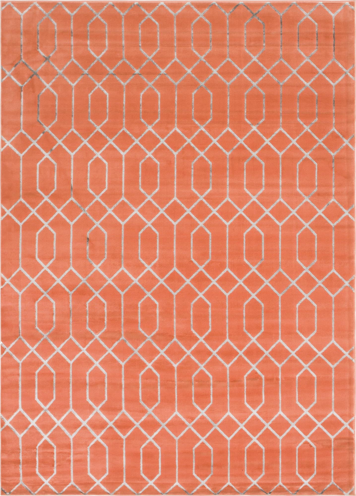 Hollywood Luxe Collection Area Rug - Sunset (Coral Silver)