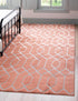 Hollywood Luxe Collection Area Rug - Sunset (Coral Silver)