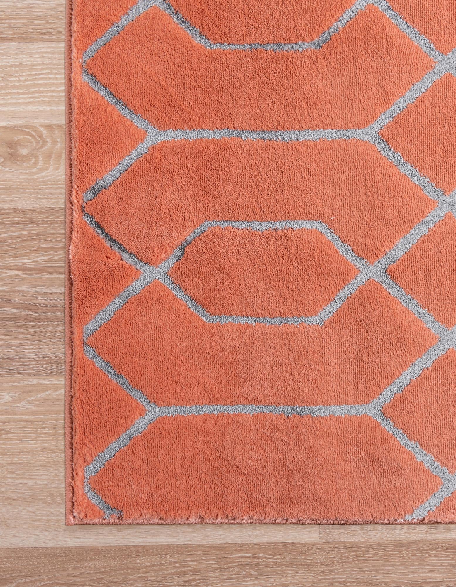 Hollywood Luxe Collection Area Rug - Sunset (Coral Silver)