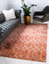 Hollywood Luxe Collection Area Rug - Sunset (Coral Silver)