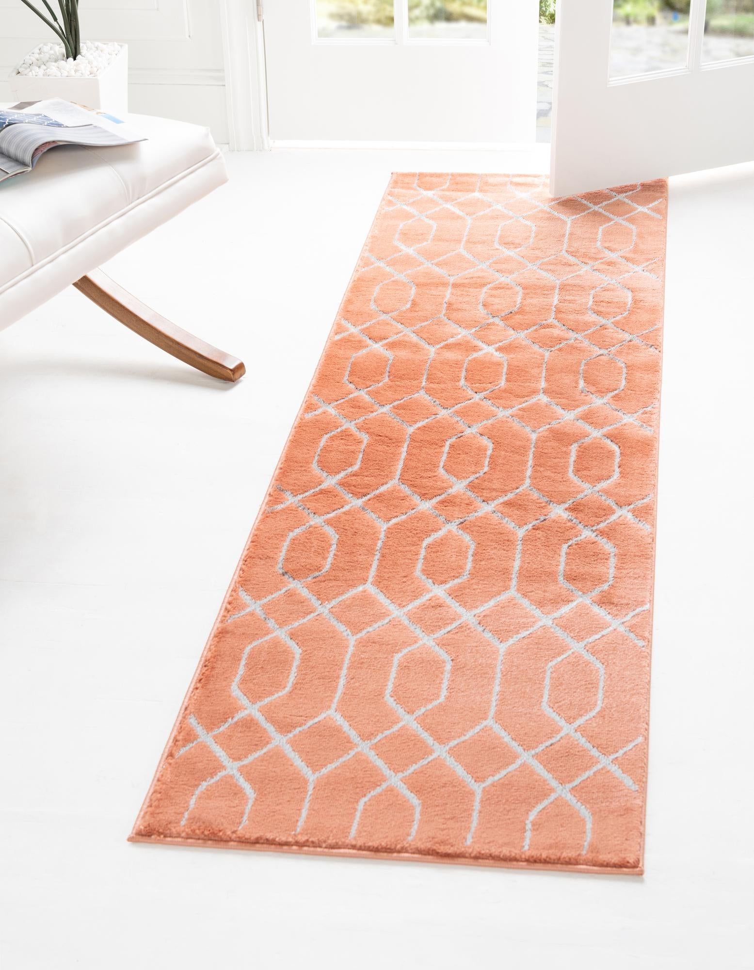 Hollywood Luxe Collection Area Rug - Sunset (Coral Silver)