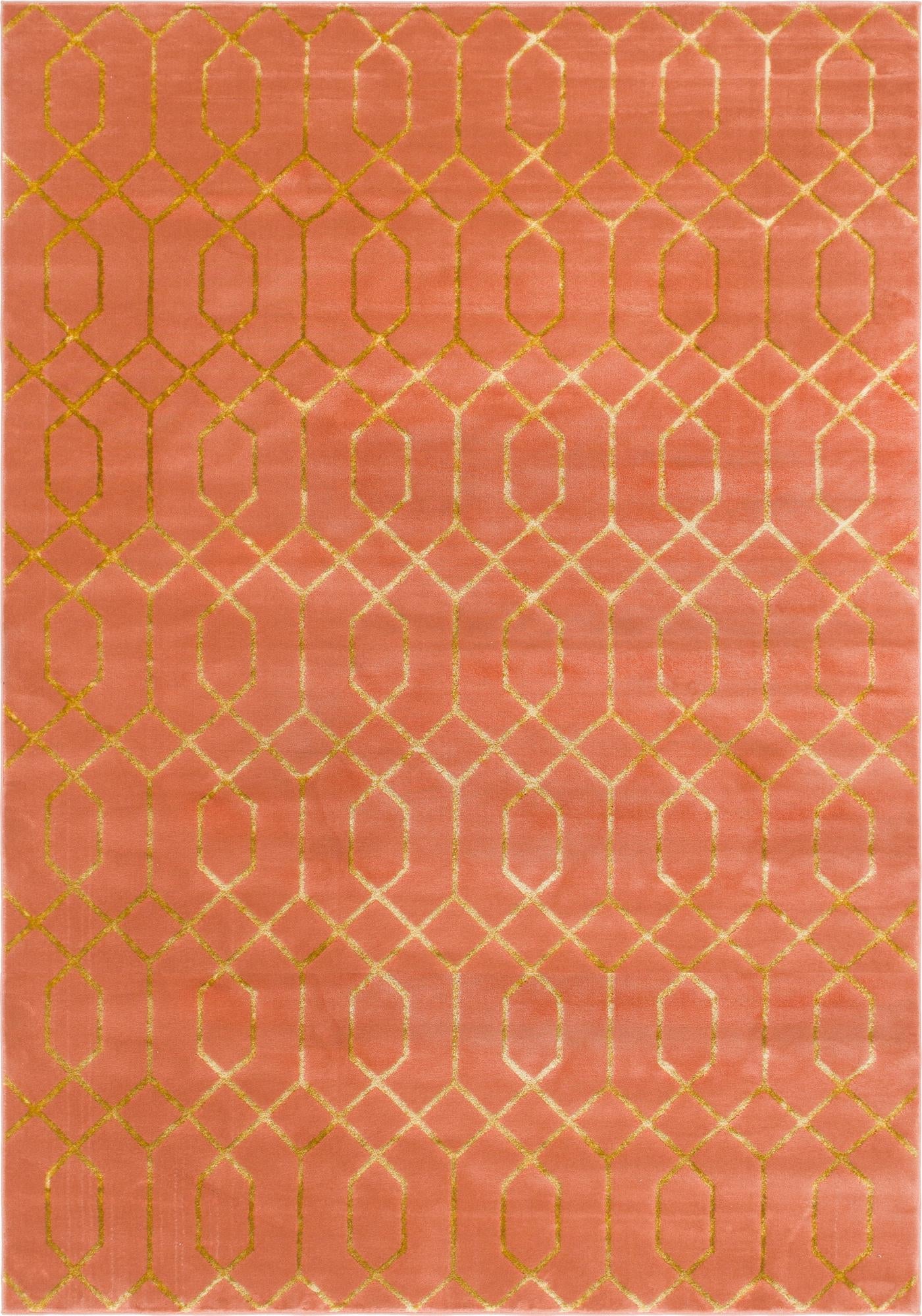 Hollywood Luxe Collection Area Rug - Sunset (Coral Gold)